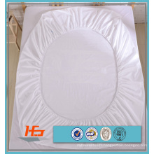 Feuilles adaptées par blanc de satin de coton de 300TC 100% pour le lit de la taille de la Californie